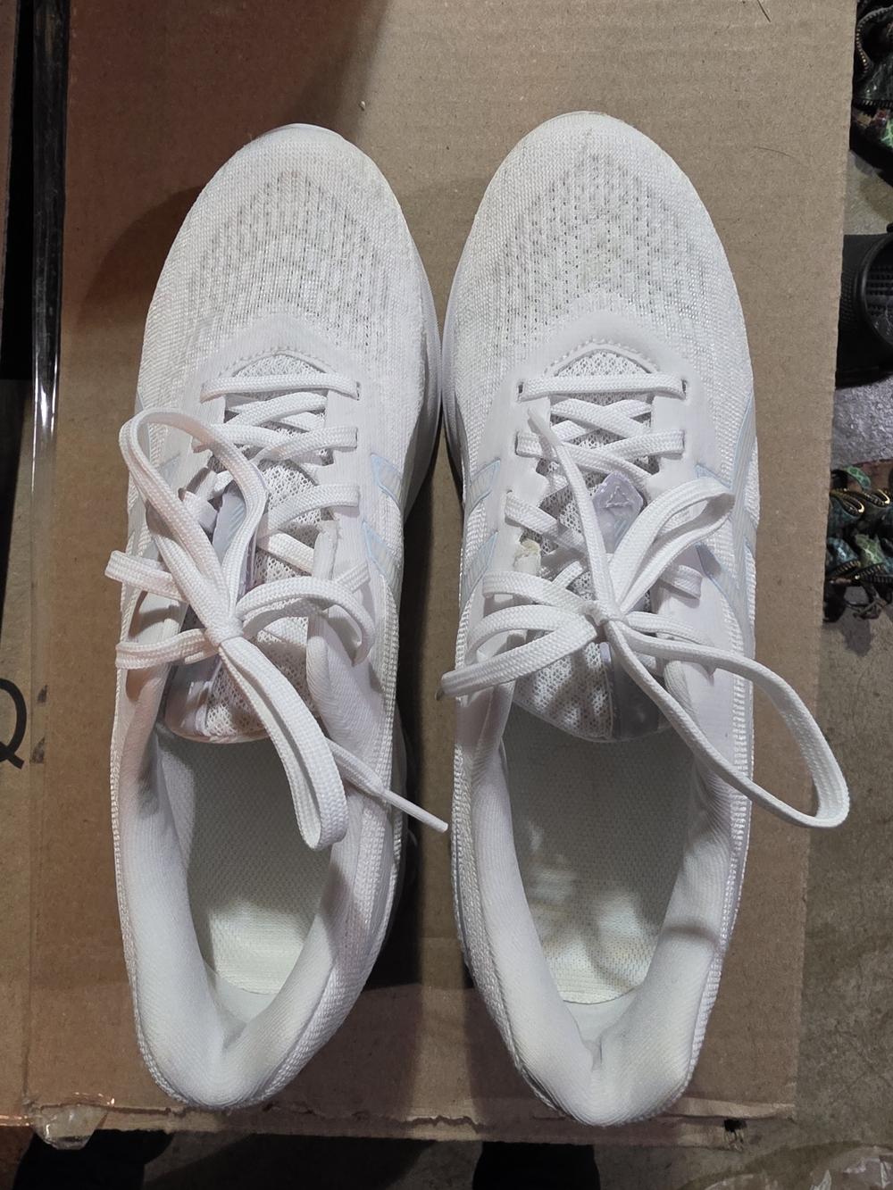 Asics Women's All-White Knit Running Sneakers